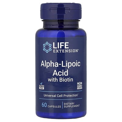 Life Extension, Alpha-Lipoic Acid with Biotin, 60 Capsules