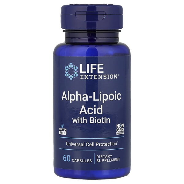 Life Extension, Alpha-Lipoic Acid with Biotin, 60 Capsules — product photo 1