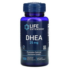 Life Extension, DHEA, 25 mg, 100 pflanzliche Tabletten zum Auflösen im Mund