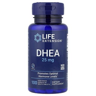 لايف إكستانشن‏, DHEA، 25 ملغ، 100 قرص تذوب في الفم