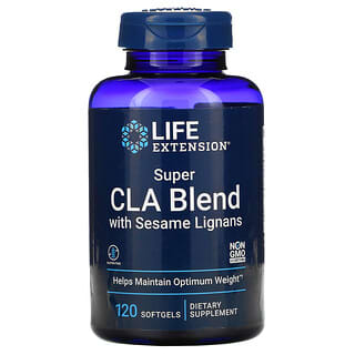 Life Extension, مزيج CLA السوبر، مع السمسم قشور، 1000 ملغ، 120 كبسولة جيلاتينية