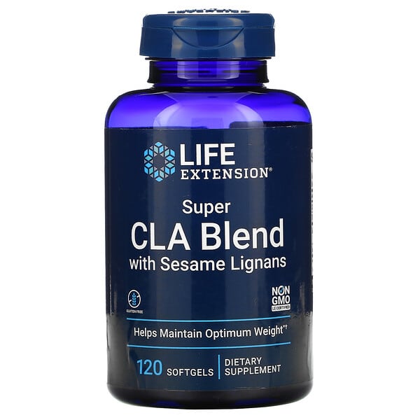 Life Extension, Super CLA-Mischung mit SesamLignanen, 1000 mg, 120 Weichtabletten
