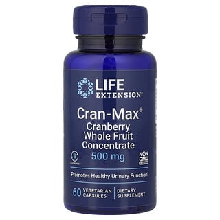 Life Extension, Cran-Max, cranberryconcentraat, 500 mg, 60 vegetarische capsules