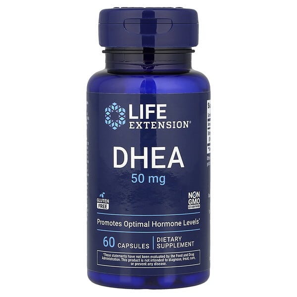Life Extension, DHEA, 50 mg, 60 cápsulas