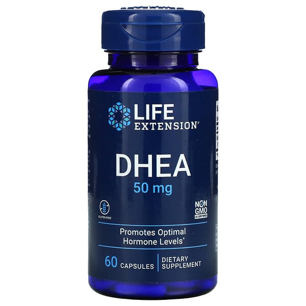 Life Extension, DHEA, 50 mg, 60 cápsulas