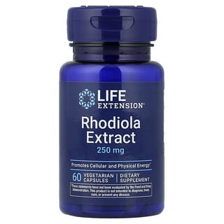 Life Extension, Rhodiola kivonat, 250 mg, 60 vegetáriánus kapszula