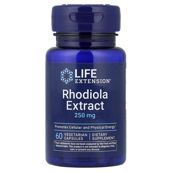 Life Extension (라이프익스텐션), 홍경천 추출물, 250mg, 베지 캡슐 60정