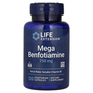 Life Extension, Megabenfotiamina, 250 mg, 120 Cápsulas Vegetarianas