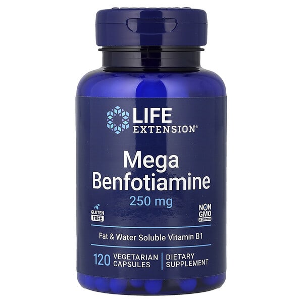 Life Extension, Megabenfotiamina, 120 Cápsulas Vegetarianas