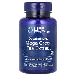 Life Extension, Mega Green Tea Extract, Grüner-Tee-Extrakt, entkoffeiniert, 100 vegetarische Kapseln