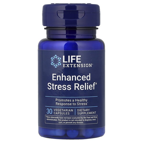 Life Extension, 강화된 스트레스 완화제, 베지 캡슐 30정