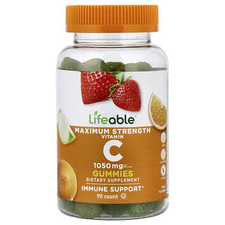Lifeable, C-vitamin-godisar, frukt, 90 godisar (350 mg per godis)