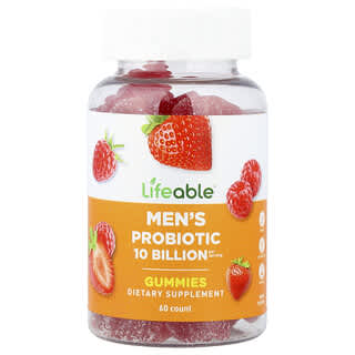 Lifeable, Men's Probiotic Gummies, Natural Berry, 60 Gummies (5 Billion per Gummy)