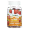 علكات كولاجين + فيتامين جـ ، فراولة طبيعية ، 100 ملجم ، 60 علكة (50 ملجم لكل علكة)