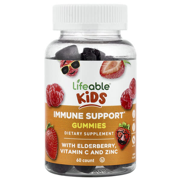 Kids, Immune Support Gummies, Berry, 60 Gummies