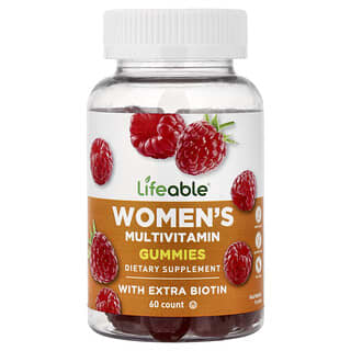 Lifeable, Women's Multivitamin Gummies, Natural Raspberry, 60 Gummies