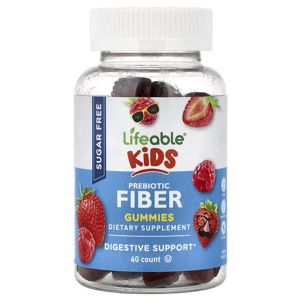 Kids Prebiotic Fiber Gummies, Berry, 60 Gummies