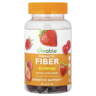 Lifeable, Caramelle gommose con fibre prebiotiche, bacche naturali, 60 caramelle gommose