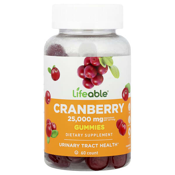 Lifeable Cranberry Gummies, 60 Gummies (12,500 mg per Gummy)