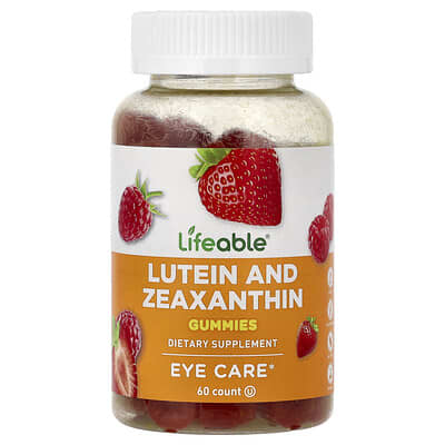 Lifeable, Lutein & Zeaxanthin Gummies, Berry Flavor, 60 Gummies