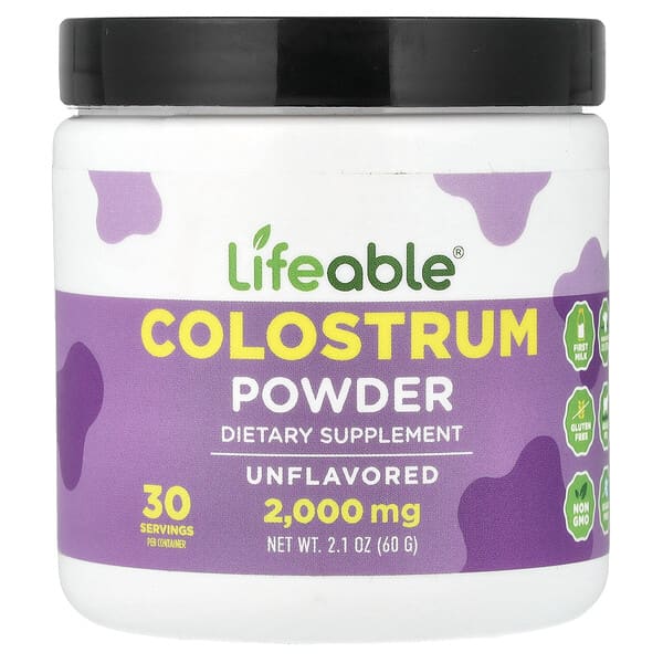 Lifeable, Colostrum Powder, Unflavored, 2.1 oz (60 g) — product photo 1
