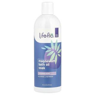 Life-flo, Накисване с магнезиево масло за баня, лавандула, 16 течни унции (473 ml)