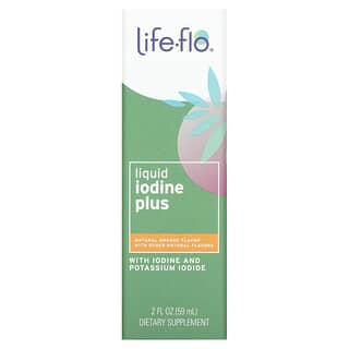 Life-flo, 液體碘+液體滴劑，天然橙味，2盎司（59毫升）