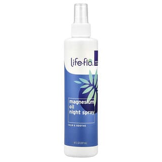 Life-flo, Spray de uso nocturno con aceite de magnesio, Calma y suaviza, 237 ml (8 oz. líq.)