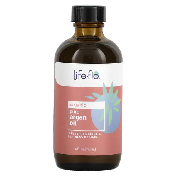 Life-flo, オーガニックピュアアルガンオイル、118ml（4オンス）