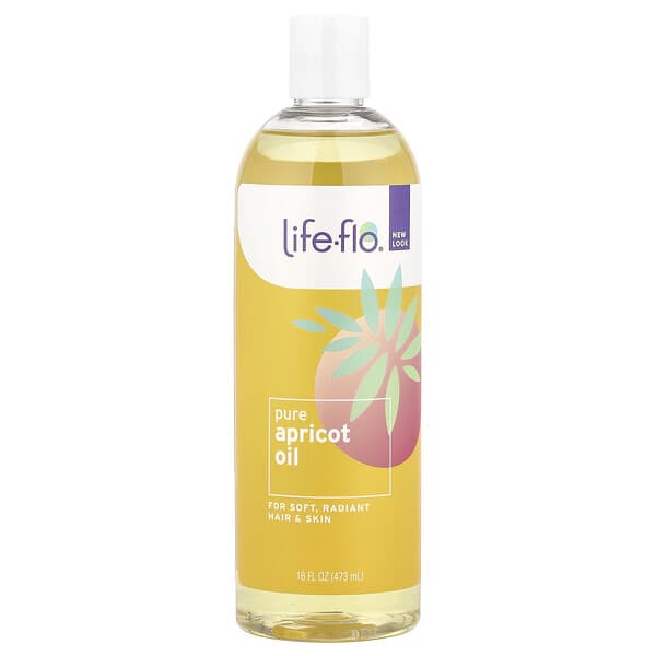 Life-flo, Óleo de Abricó Puro, Cuidados com a Pele, 16 onças fluidas (473 mL)