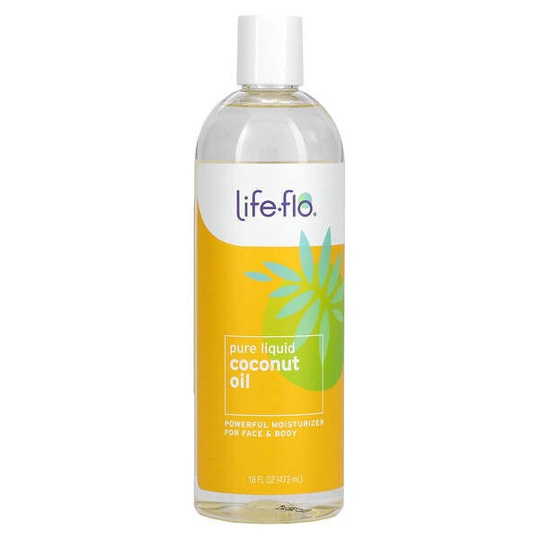 Life-flo, スキンケア, 分留ココナッツオイル, 16 液量オンス (473 ml)