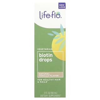 Life-flo, Biotin Drops, Natural Vanilla , 2 fl oz (59 ml)