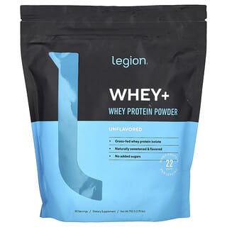 Legion Athletics, Whey+, Whey Protein Powder, Unflavored, 1.75 lbs (792 g)