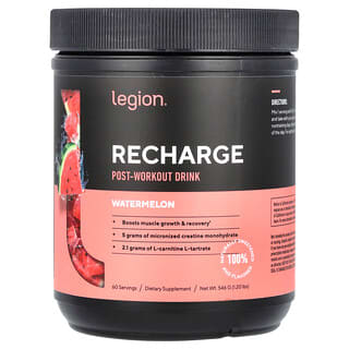 Legion Athletics, Recharge, Post-Workout Drink, Watermelon, 1.2 lbs (546 g)