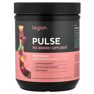 Legion Athletics, Pulse, pre workout, punch alla frutta, 490 g