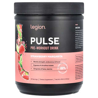 Legion Athletics, Pulse, Pre-Workout Drink, Strawberry Margarita, 1.05 lbs (478 g)