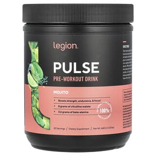 Legion Athletics, Pulse Pre-Workout Drink, Mojito , 1.03 lbs (468 g)