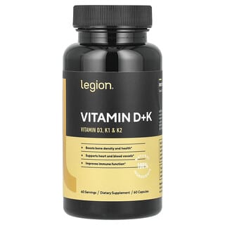 Legion Athletics, Vitamine D+K, 60 capsules