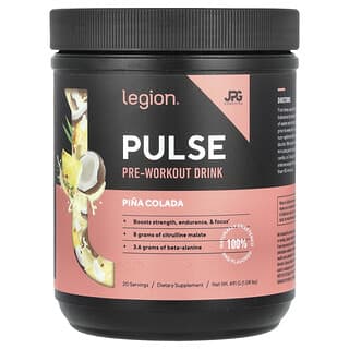 Legion Athletics, Pulse, Pre-Workout Drink, Pina Colada, 1.08 lbs (491 g)