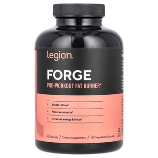 Legion Athletics, Forge, Pre-Workout Fat Burner, 180 Vegetarian Capsules