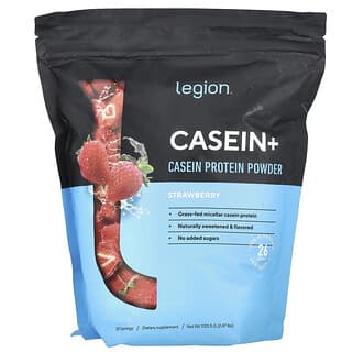 Legion Athletics, Casein+, Casein Protein Powder, Strawberry, 2.47 lbs (1,120.5 g)