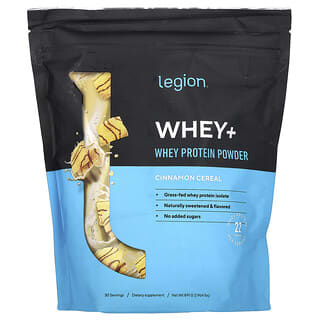 Legion Athletics, Whey+, Whey Protein Powder, Cinnamon Cereal, 1.964 lbs (891 g)