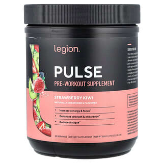 Legion Athletics, Pulse, băutură pre-antrenament fără stimulanți, căpșuni și kiwi, 500 g