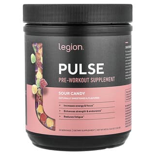 Legion Athletics, Pulse, Pre-Workout Drink, Sour Candy, 1.04 lbs (472 g)