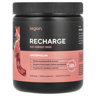 Legion Athletics, Recharge, Post-Workout Drink, Watermelon, 0.6 lbs (273 g)