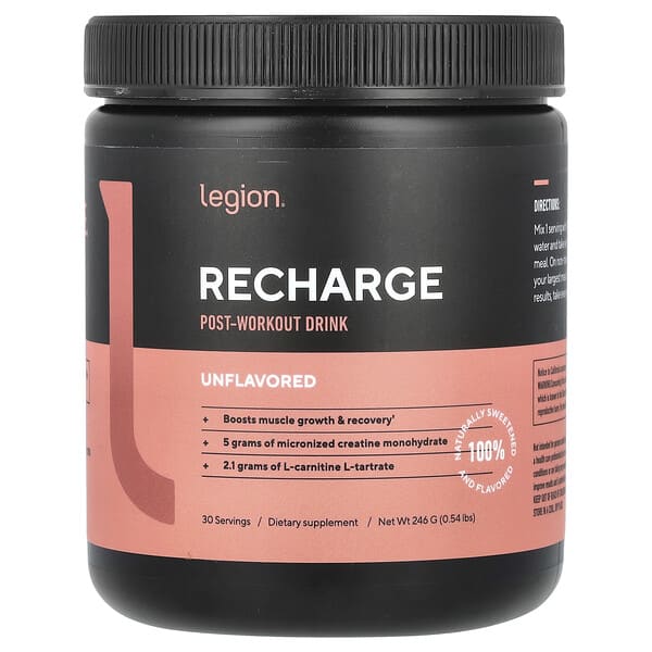 Recharge, Post-Workout Drink, Unflavored, 0.54 lbs (246 g)