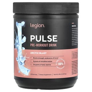 Legion Athletics, Pulse, Bebida Pré-Treino, Arctic Blast, 496 g (1,09 lb)