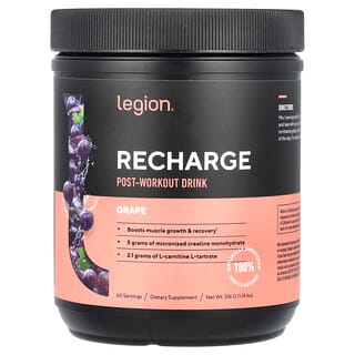 Legion Athletics, Recharge, Post-Workout Drink, Grape, 1.14 lbs (516 g)