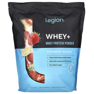 Legion Athletics, Whey + Protein Powder, Strawberry Banana, 5 lbs (2,267.96 g)