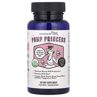 Legendairy Milk, Pump Princess, добавка для підтримки лактації, 60 веганських капсул